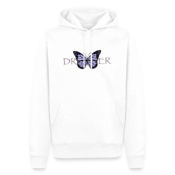 Rêveur de papillon - Sweat à capuche Premium bio Homme - blanc - Devant - Nico (187cm)