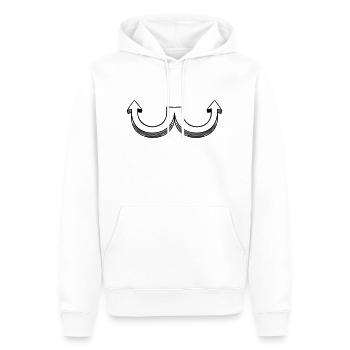 Kehrt 2 - Männer Premium Bio Hoodie - Weiß - Vorne - Nico (187cm)
