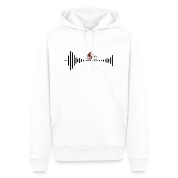 Biking Running Marathon Triathlon Bike - Men’s Premium Organic Hoodie - white - Front - Nico (187cm)