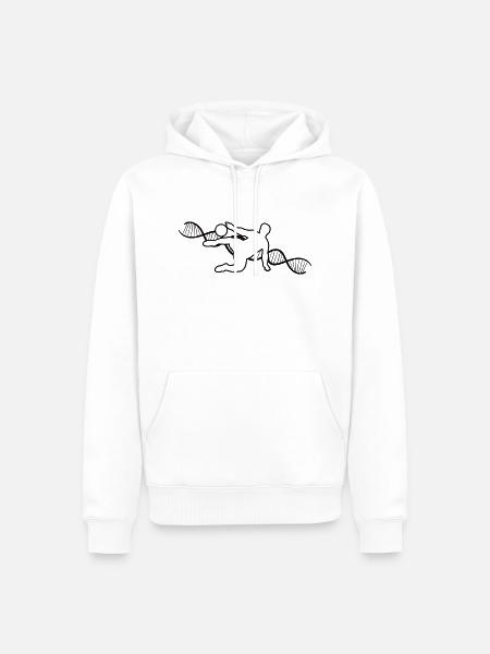 Fußballdesign Fußballspieler Fußballmannschaft - Männer Premium Bio Hoodie - Weiß