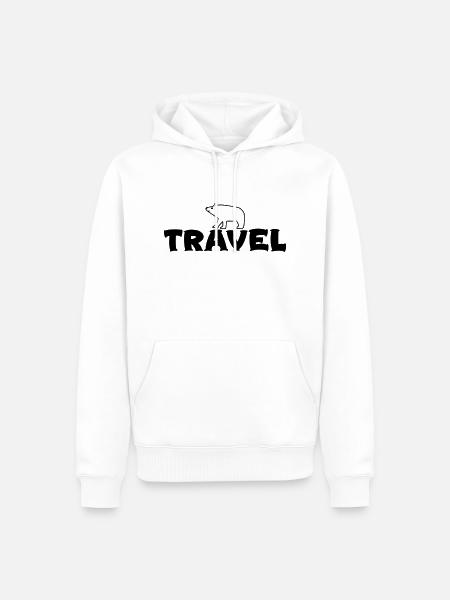 Tier reise - Männer Premium Bio Hoodie - Weiß
