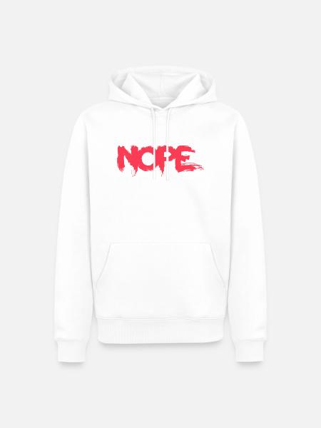 NOPE - sei kein ja-Sager! - Männer Premium Bio Hoodie - Weiß
