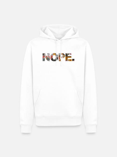NOPE - sei kein ja-Sager! - Männer Premium Bio Hoodie - Weiß