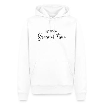 Genießen Sie den Sommer - Männer Premium Bio Hoodie - Weiß - Vorne - Nico (187cm)