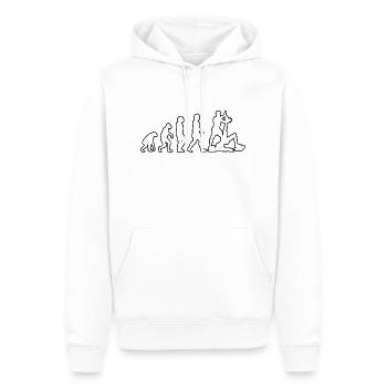 Fitness Sport Sportler Bodybuilding Fitnesssport - Männer Premium Bio Hoodie - Weiß - Vorne - Nico (187cm)