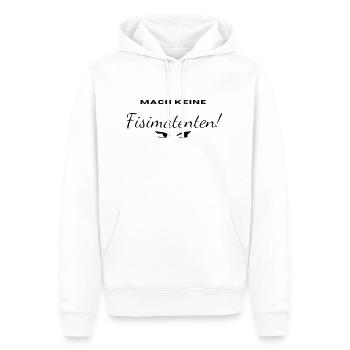 Fisimatenten, Geschenk, Geburtstag, fun, modern - Männer Premium Bio Hoodie - Weiß - Vorne - Nico (187cm)
