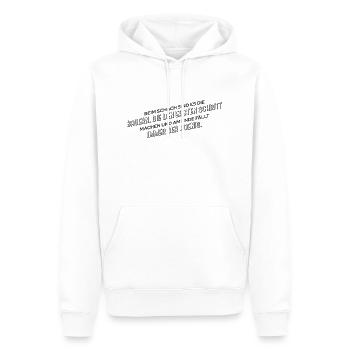Drôle Fermier Agriculteur Dicton - Sweat à capuche Premium bio Homme - blanc - Devant - Nico (187cm)
