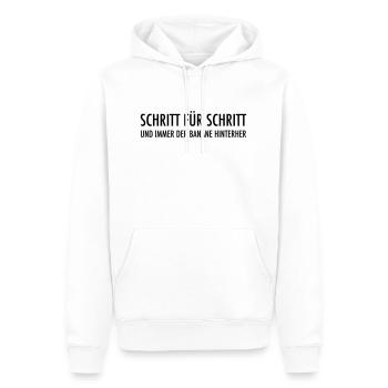Der Banane Hinterher Laufen Marathon Run - Männer Premium Bio Hoodie - Weiß - Vorne - Nico (187cm)