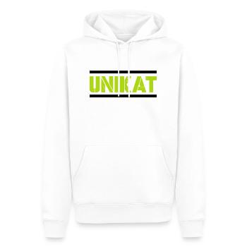 unikat - Männer Premium Bio Hoodie - Weiß - Vorne - Nico (187cm)