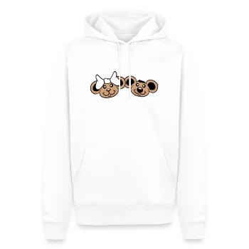 2 Mäuse Paar Zwei Verliebt Valentinstag Frau Mann - Männer Premium Bio Hoodie - Weiß - Vorne - Nico (187cm)