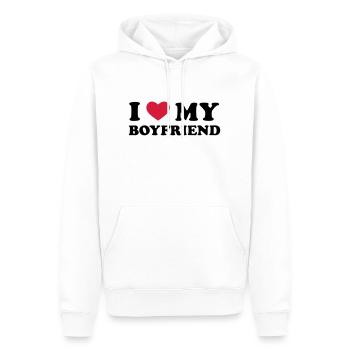 I Love My Boyfriend - Männer Premium Bio Hoodie - Weiß - Vorne - Nico (187cm)