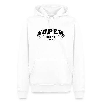 super opa - Männer Premium Bio Hoodie - Weiß - Vorne - Nico (187cm)