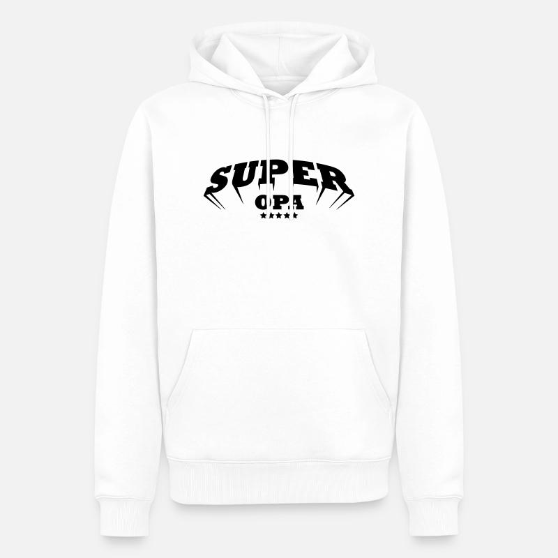 super opa - Männer Premium Bio Hoodie - Weiß