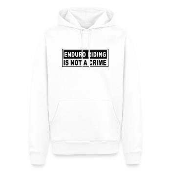 enduro riding not a crime - Sweat à capuche Premium bio Homme - blanc - Devant - Nico (187cm)