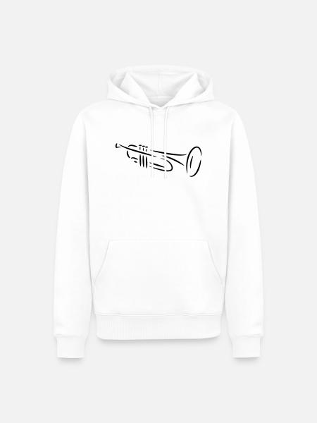 Trumpet - Men’s Premium Organic Hoodie - white
