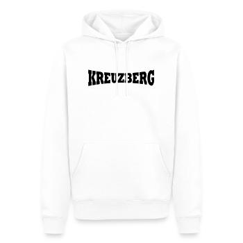 Kreuzberg lettrage - Sweat à capuche Premium bio Homme - blanc - Devant - Nico (187cm)