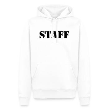 staff - Sweat à capuche Premium bio Homme - blanc - Devant - Nico (187cm)