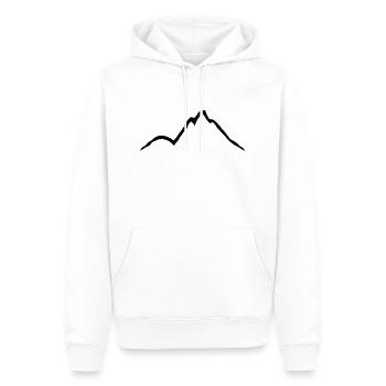 Conception de lignes de belles montagnes - Sweat à capuche Premium bio Homme - blanc - Devant - Nico (187cm)