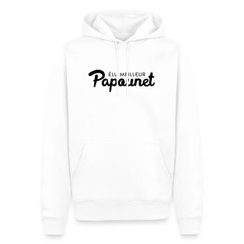 Elu Meilleur Papounet - Sweat à capuche Premium bio Homme - blanc - Devant - Nico (187cm)