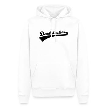 Dachdecker - Männer Premium Bio Hoodie - Weiß - Vorne - Nico (187cm)