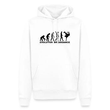 Breakdance - Männer Premium Bio Hoodie - Weiß - Vorne - Nico (187cm)