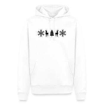 weihnachtsmuster_01 - Sweat à capuche Premium bio Homme - blanc - Devant - Nico (187cm)