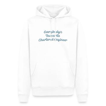 Everybodys favourite chartered engineer - Men’s Premium Organic Hoodie - white - Front - Nico (187cm)