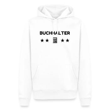 comptable / comptabilité / compter / chiffre - Sweat à capuche Premium bio Homme - blanc - Devant - Nico (187cm)