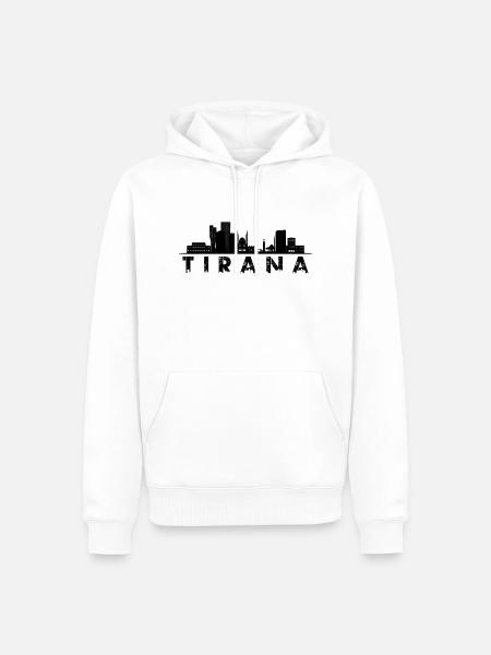 Tirana - Männer Premium Bio Hoodie - Weiß