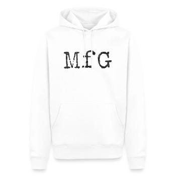 Mit freundlichen Grüßen - Männer Premium Bio Hoodie - Weiß - Vorne - Nico (187cm)