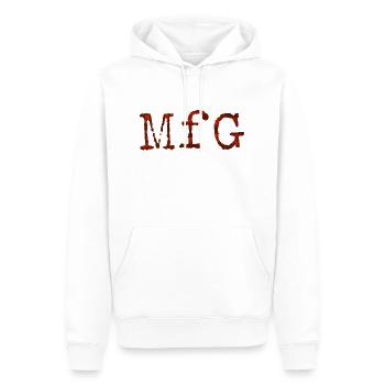 Mit freundlichen Grüßen - Männer Premium Bio Hoodie - Weiß - Vorne - Nico (187cm)