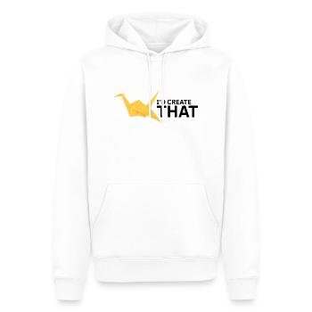 Conception d'origami Kirigami coloré - Sweat à capuche Premium bio Homme - blanc - Devant - Nico (187cm)