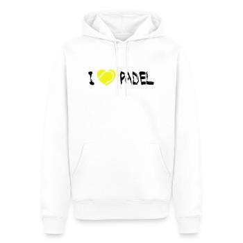 Padel - Geschenk für Padelspieler - Männer Premium Bio Hoodie - Weiß - Vorne - Nico (187cm)