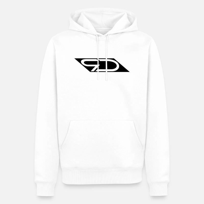 RD Logo - Sweat à capuche Premium bio Homme - blanc