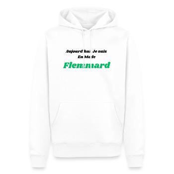 Heute bin ich im Faulenzer-Modus - Männer Premium Bio Hoodie - Weiß - Vorne - Nico (187cm)