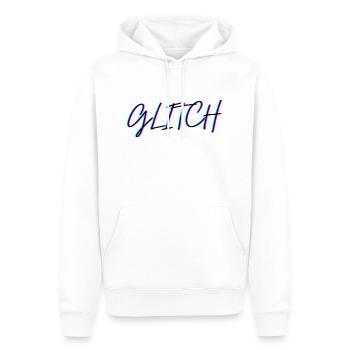 Glitch - Männer Premium Bio Hoodie - Weiß - Vorne - Nico (187cm)