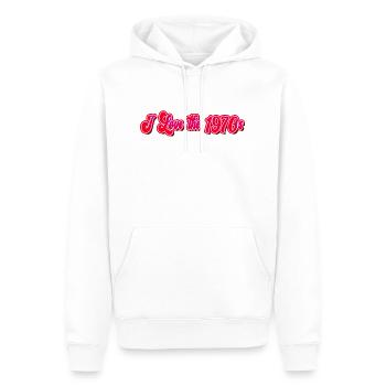 I love the 1970s - Men’s Premium Organic Hoodie - white - Front - Nico (187cm)