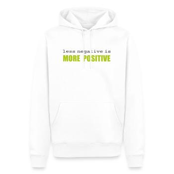 Les Négatif Is More Positive Saint Valentin Drôle - Sweat à capuche Premium bio Homme - blanc - Devant - Nico (187cm)