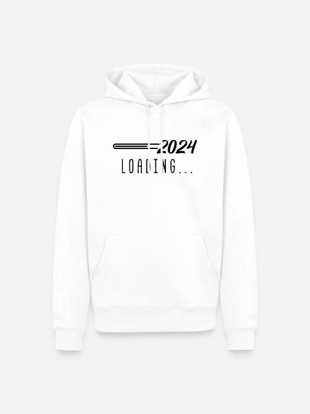 2024 loading - Men’s Premium Organic Hoodie - white