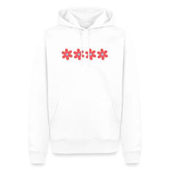 Fleurs marguerites rose - Sweat à capuche Premium bio Homme - blanc - Devant - Nico (187cm)