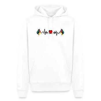 Heart rate cardio for Mozambique - Men’s Premium Organic Hoodie - white - Front - Nico (187cm)