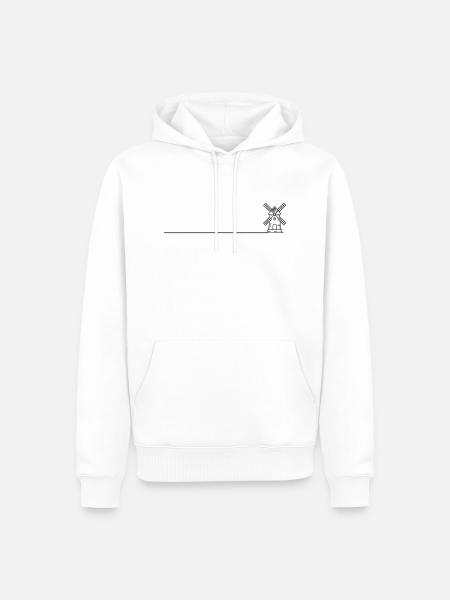 Windmill Mill Icon - Men’s Premium Organic Hoodie - white