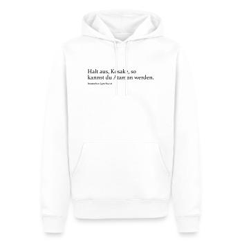 Halt aus, Kosake, so kannst du Ataman werden. - Männer Premium Bio Hoodie - Weiß - Vorne - Nico (187cm)