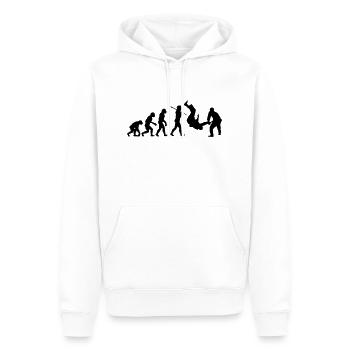 Judo Throw Evolution - Men’s Premium Organic Hoodie - white - Front - Nico (187cm)