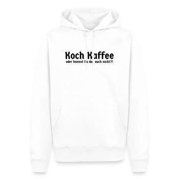 Cook coffee - or not so can you - Men’s Premium Organic Hoodie - white - Front - Nico (187cm)