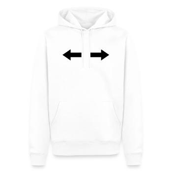 pfeil_seite__f1 - Sweat à capuche Premium bio Homme - blanc - Devant - Nico (187cm)