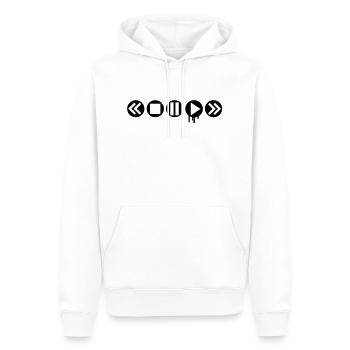 play_it___f1 - Männer Premium Bio Hoodie - Weiß - Vorne - Nico (187cm)
