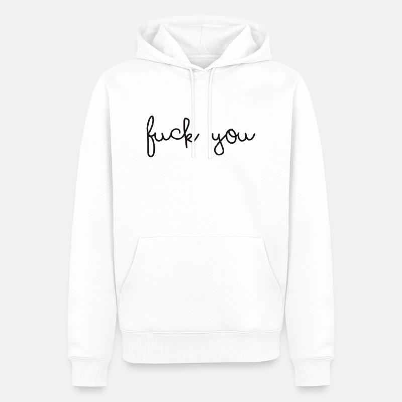 fickt euch - Männer Premium Bio Hoodie - Weiß