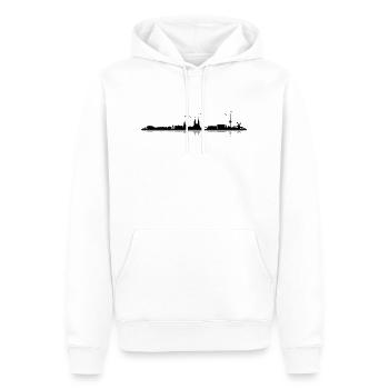 Brême Skyline - Sweat à capuche Premium bio Homme - blanc - Devant - Nico (187cm)