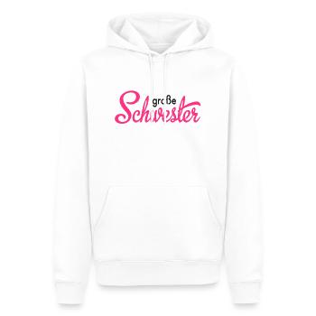 grande soeur - Sweat à capuche Premium bio Homme - blanc - Devant - Nico (187cm)